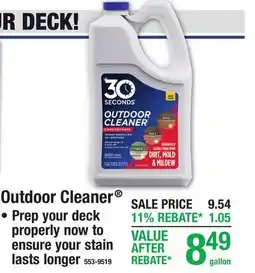 Menards Outdoor Cleaner offer