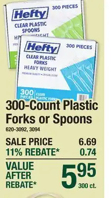 Menards 300-Count Plastic Forks or Spoons offer
