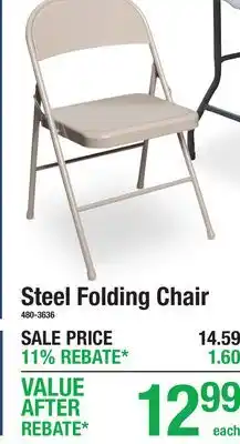 Menards Steel Folding Chair offer