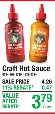 Menards Craft Hot Sauce offer