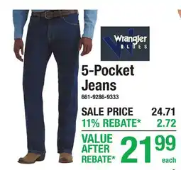 Menards 5-Pocket Jeans offer