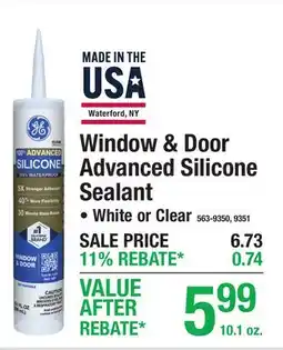 Menards Window & Door Advanced Silicone Sealant offer