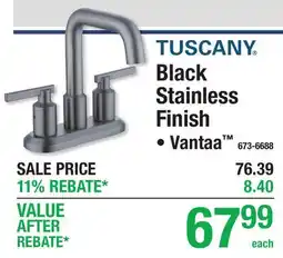 Menards TUSCANY Black Stainless Finish offer