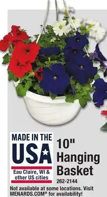 Menards 10 Hanging Basket offer
