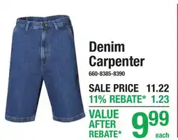 Menards Denim Carpenter offer