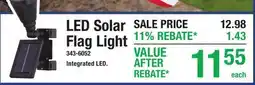 Menards LED Solar Flag Light offer