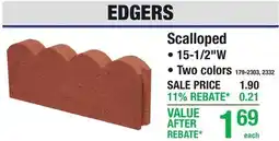 Menards Scalloped offer