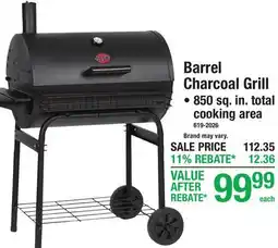 Menards Barrel Charcoal Grill offer