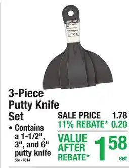 Menards 3-Piece Putty Knife Set offer