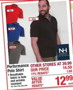 Menards Performance Polo Shirt offer