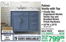 Menards Palmer Vanity with Top offer