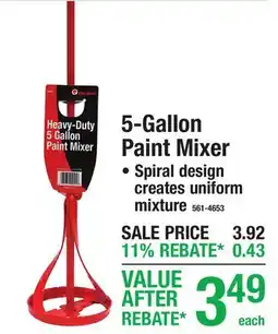 Menards 5-Gallon Paint Mixer offer