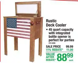 Menards Rustic Deck Cooler offer