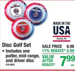 Menards Disc Golf Set offer