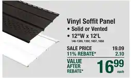 Menards Vinyl Soffit Panel offer