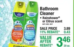 Menards Bathroom Cleaner, Rainshower or Citrus scent offer