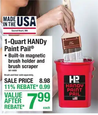 Menards 1-Quart HANDy Paint Pail offer