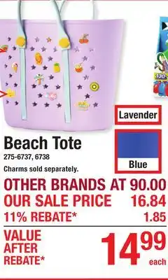 Menards Beach Tote offer