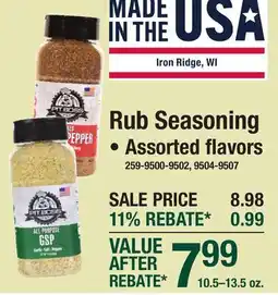Menards Rub Seasoning offer