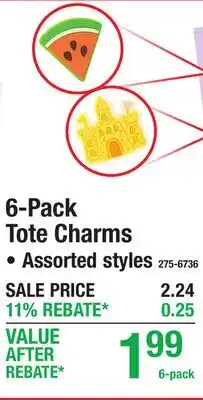 Menards 6-Pack Tote Charms offer