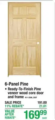 Menards 6-Panel Pine offer