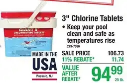 Menards 3 Chlorine Tablets offer