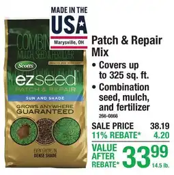 Menards Scotts Patch & Repair Mix offer
