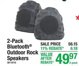 Menards 2-Pack Bluetooth Outdoor Rock Speakers offer