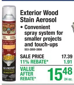 Menards Exterior Wood Stain Aerosol offer
