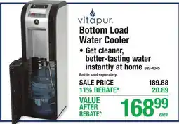 Menards Vitapur Bottom Load Water Cooler offer