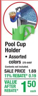 Menards Pool Cup Holder offer