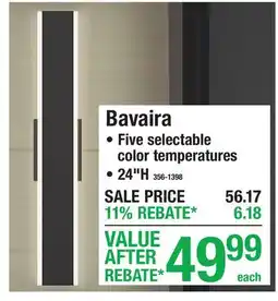 Menards Bavaira Five selectable color temperatures 24H offer