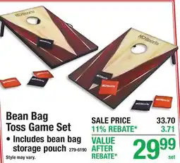 Menards Bean Bag Toss Game Set offer