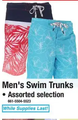 Menards Men's Swim Trunks offer