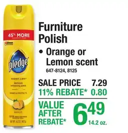 Menards Furniture Polish offer