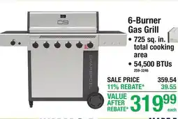 Menards 6-Burner Gas Grill offer