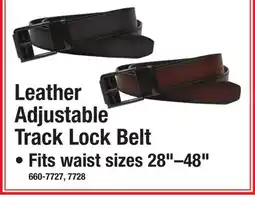 Menards Leather Adjustable Track Lock Belt offer