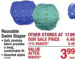 Menards Reusable Swim Diaper offer
