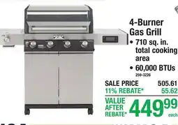 Menards 4-Burner Gas Grill offer