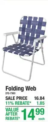 Menards Folding Web offer
