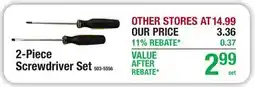Menards 2-Piece Screwdriver Set offer