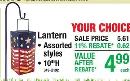 Menards Lighting Lantern offer