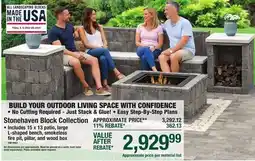 Menards Stonehaven Block Collection offer