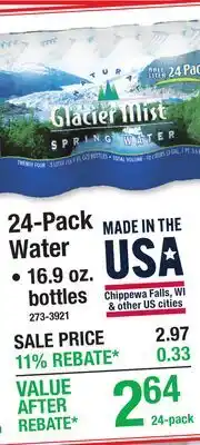 Menards Glacier Mist 24 - Pack Water offer