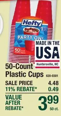 Menards 50-Count Plastic Cups offer