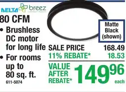 Menards DELTA 80 CFM offer