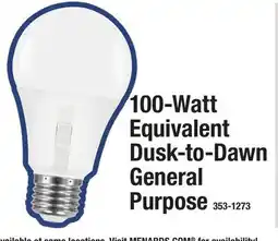 Menards 100-Watt Equivalent Dusk-to-Dawn General Purpose offer