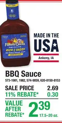 Menards BBQ BBQ Sauce offer