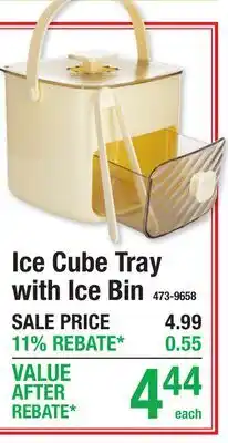 Menards Ice Cube Tray with Ice Bin offer
