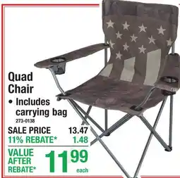 Menards Quad Chair Includes carrying bag offer